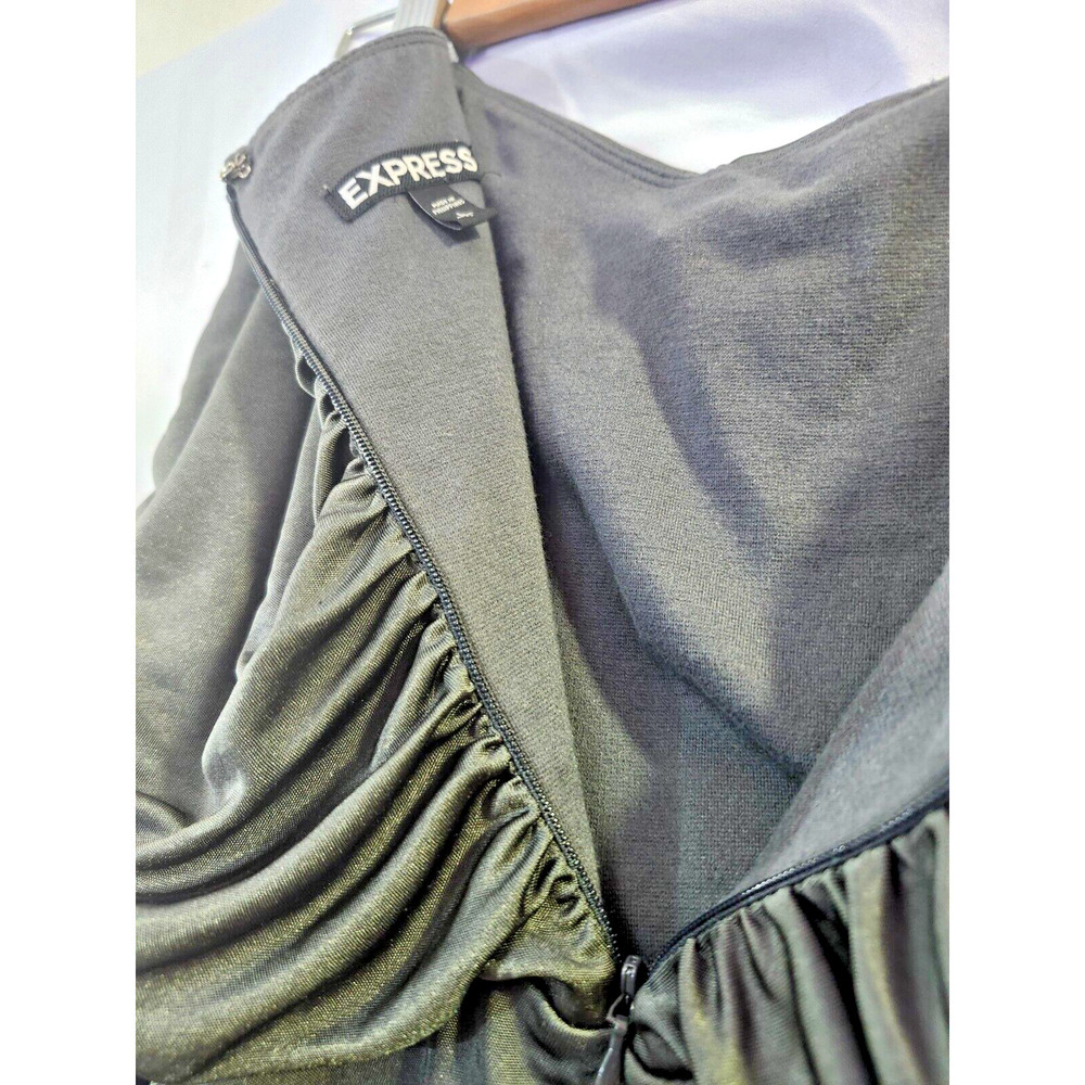 Express Womens Strapless Formal Silver Cocktail Dress Size Large image 4